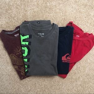 4 Boys XL Short Sleeve T-shirts Mossimo, Hurley, Quicksilver, Cherokee